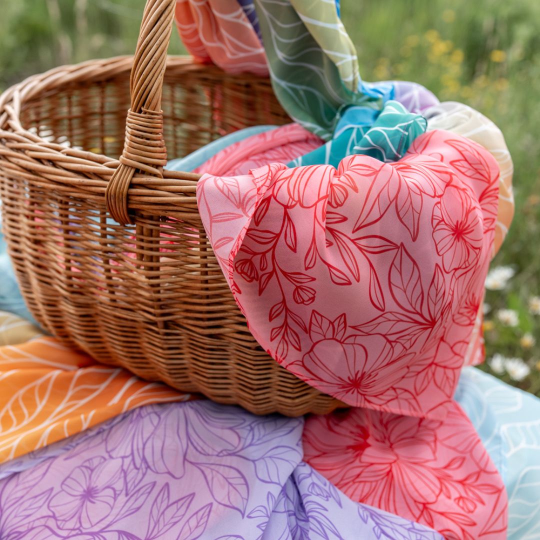 Playcycle speeldoek groot - 95cm - Botanicals Lichtrood