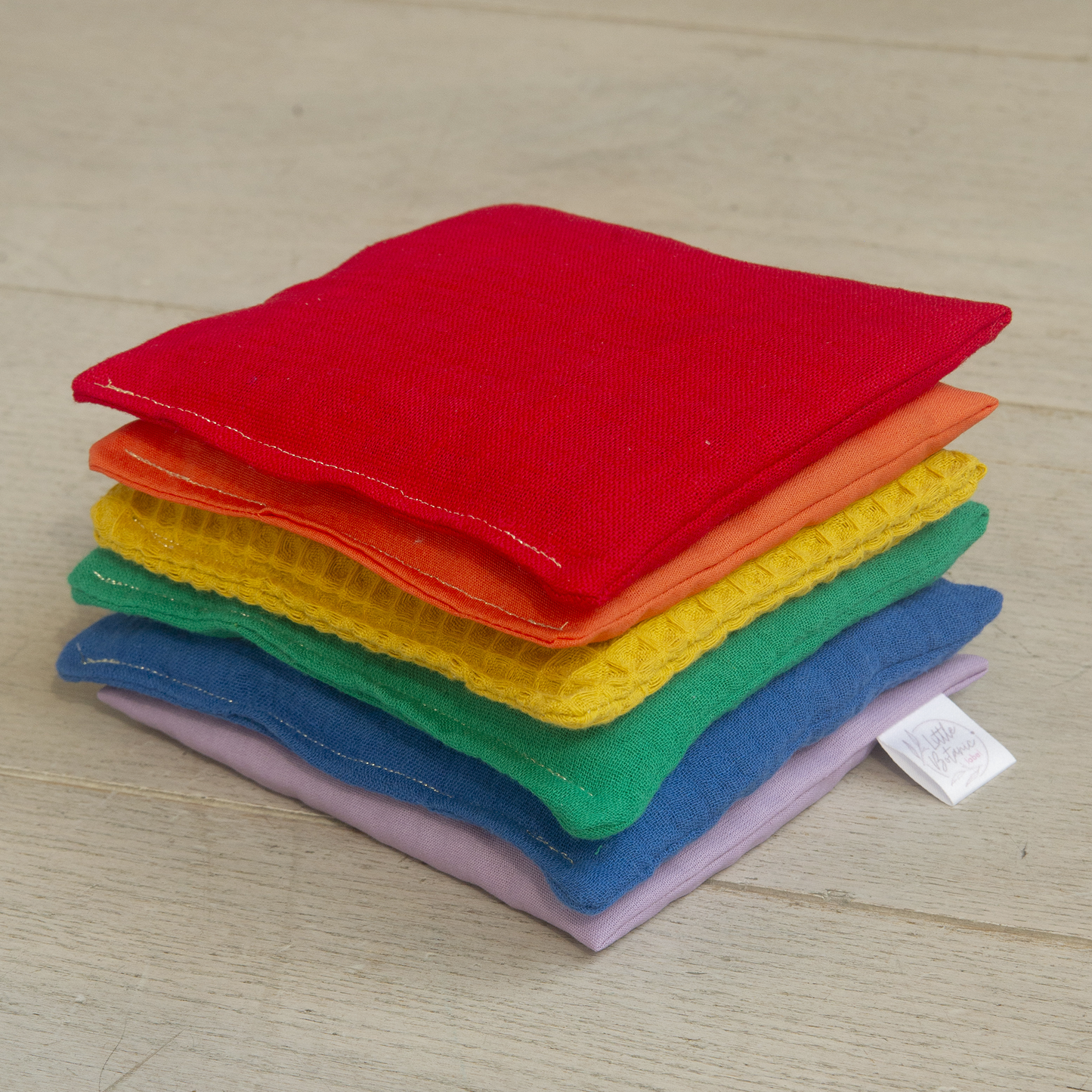 Sensorische pittenzakjes - Regenboog