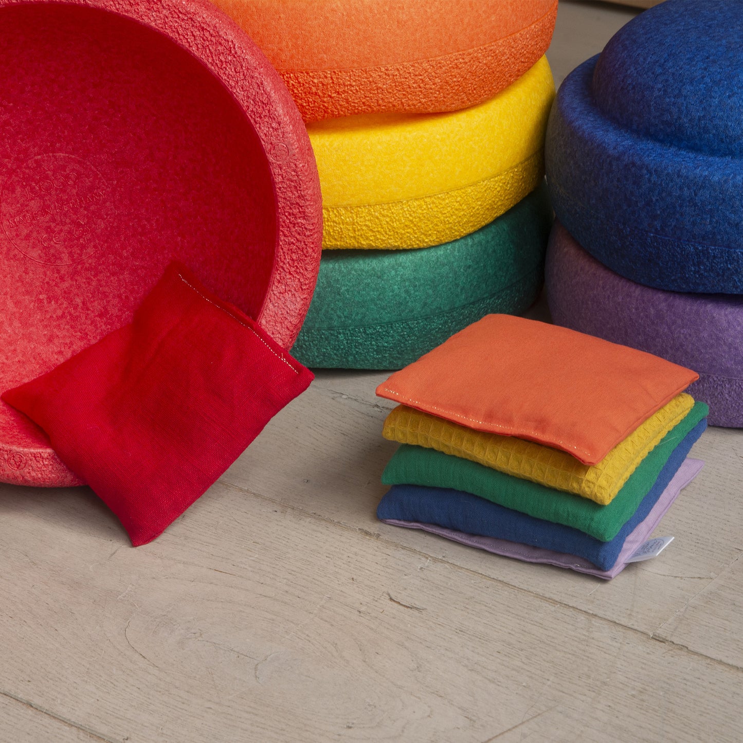 Sensorische pittenzakjes - Regenboog