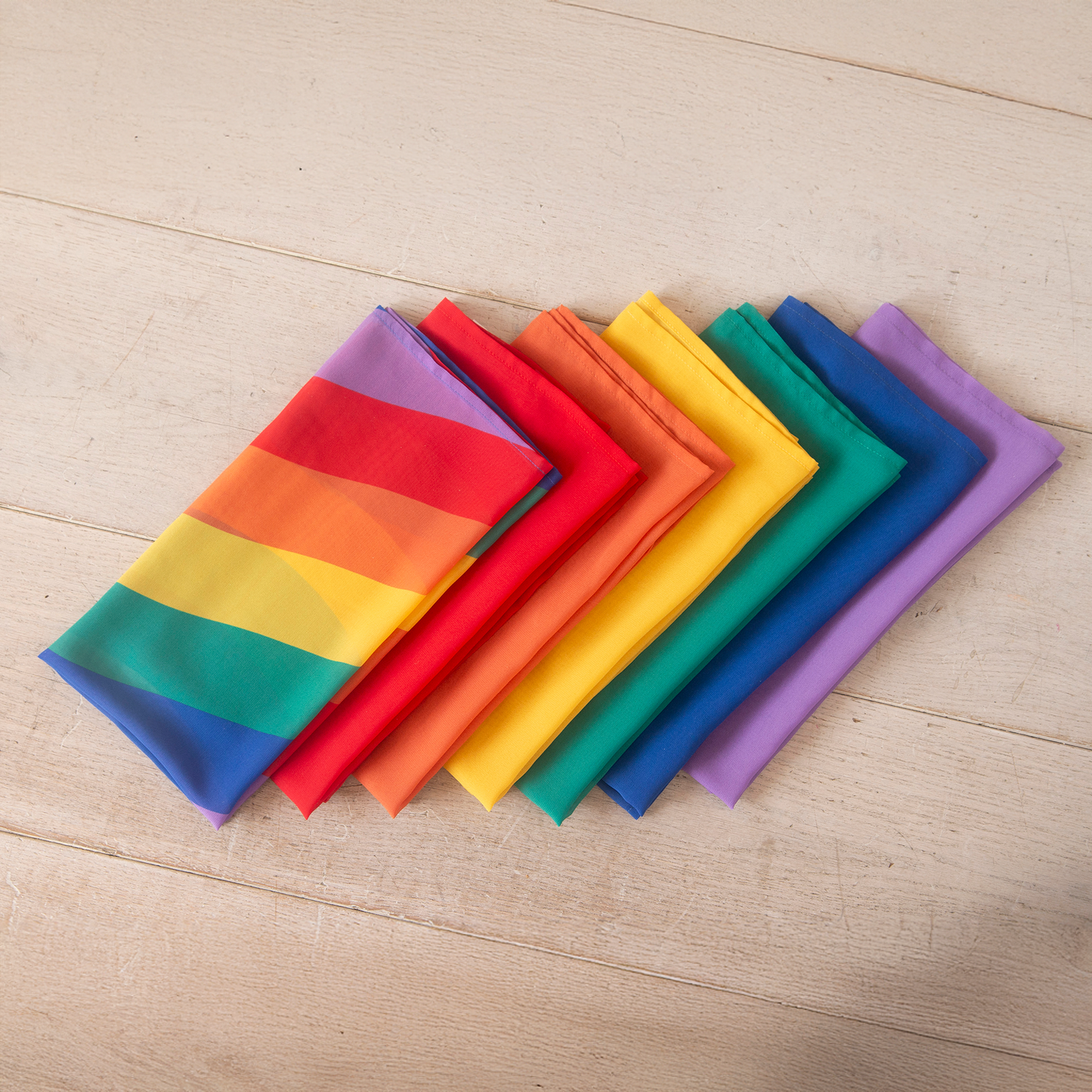 Playcycle speeldoeken regenboog set 7-delig 30cm