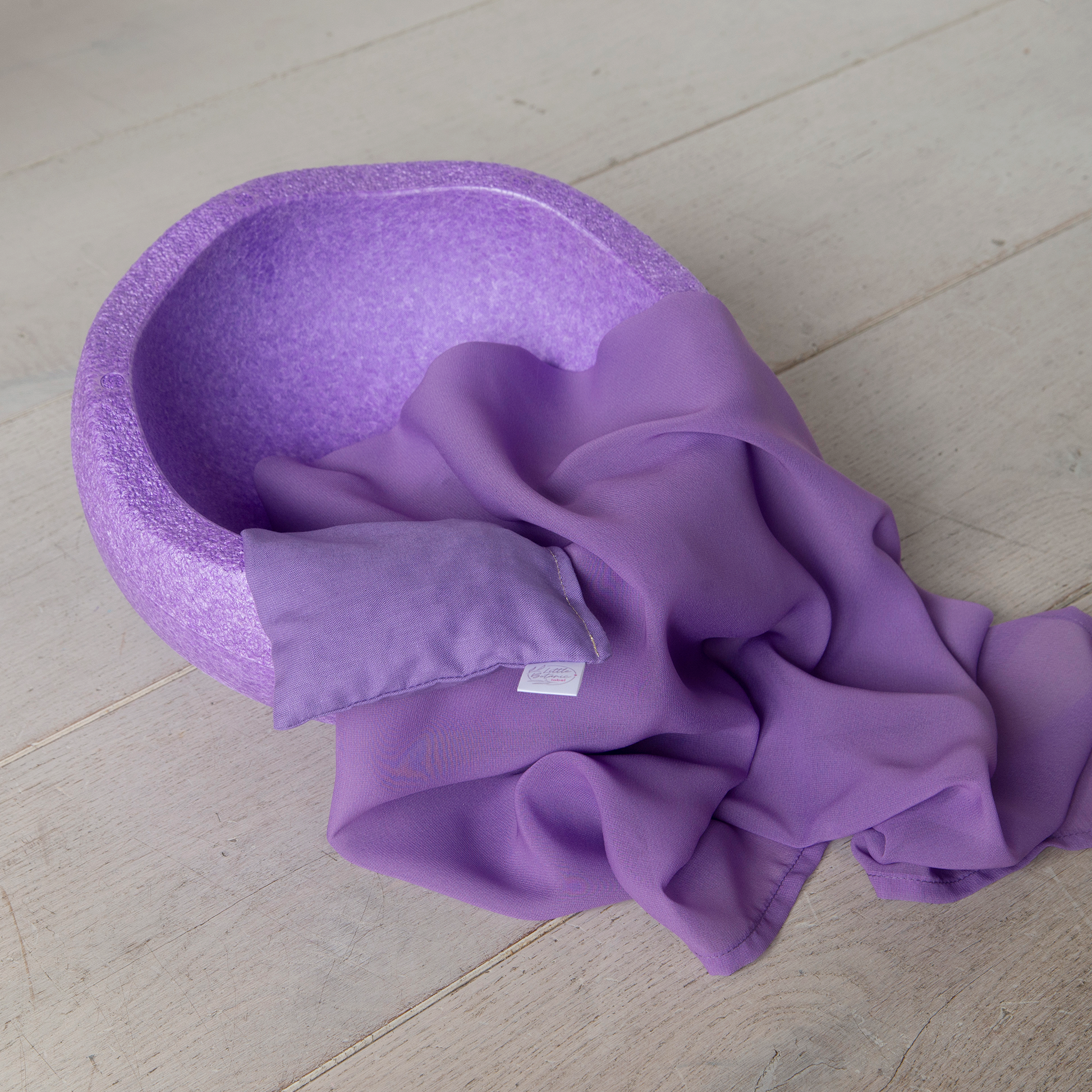 Stapelstein, pittenzakjes en speeldoek paars