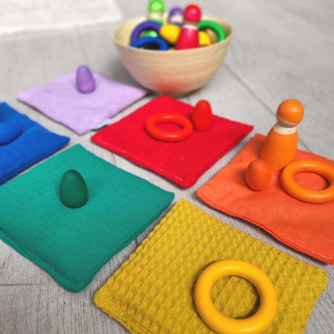 Sensorische pittenzakjes - Regenboog