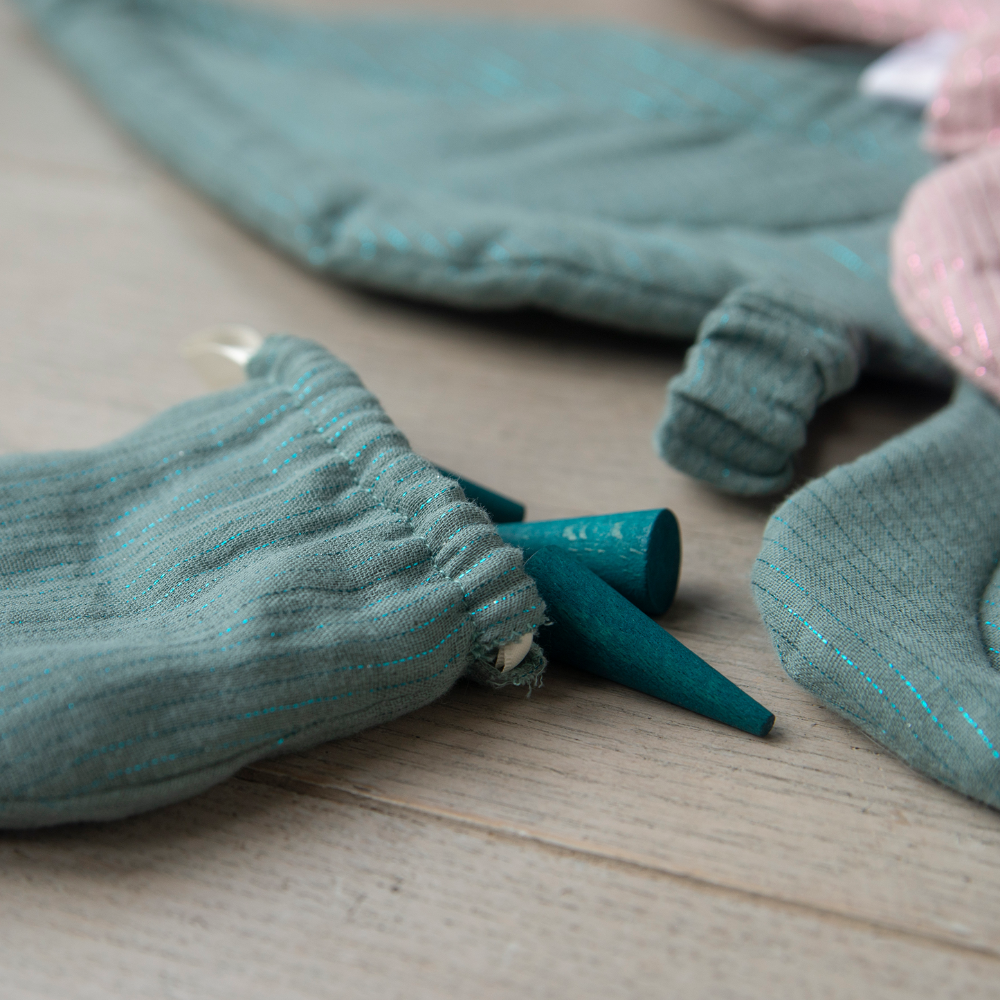 Verkleed vleugels shimmer - Dusty Green