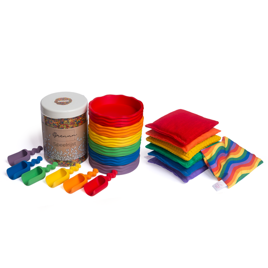 Grennn x Little Botanic label waves regenboog speelset compleet