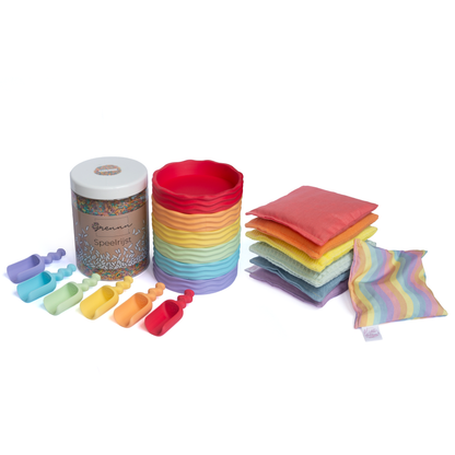 Grennn x Little Botanic label waves pastel speelset compleet