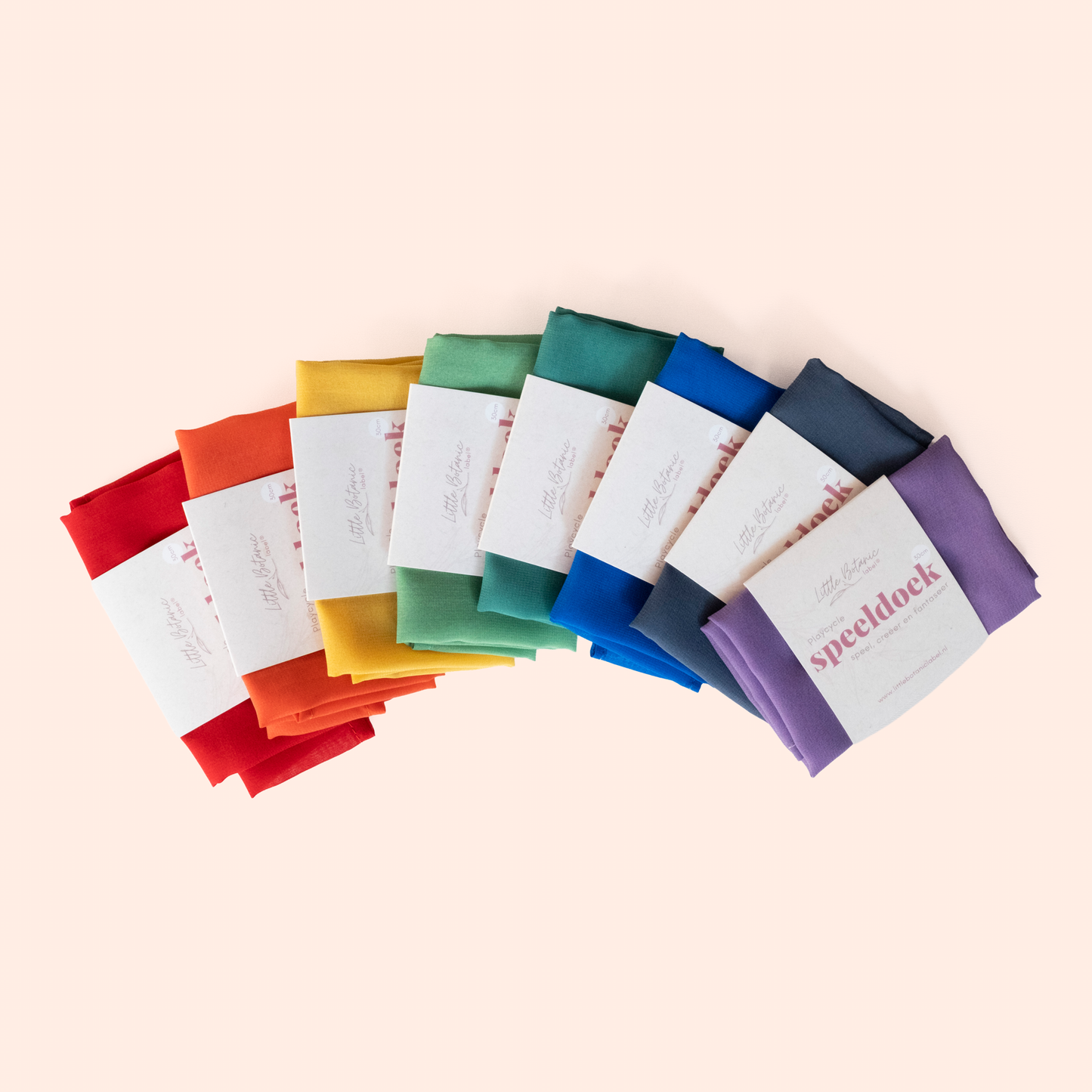 Playcycle speeldoeken regenboog set 8-delig 30cm COMING SOON