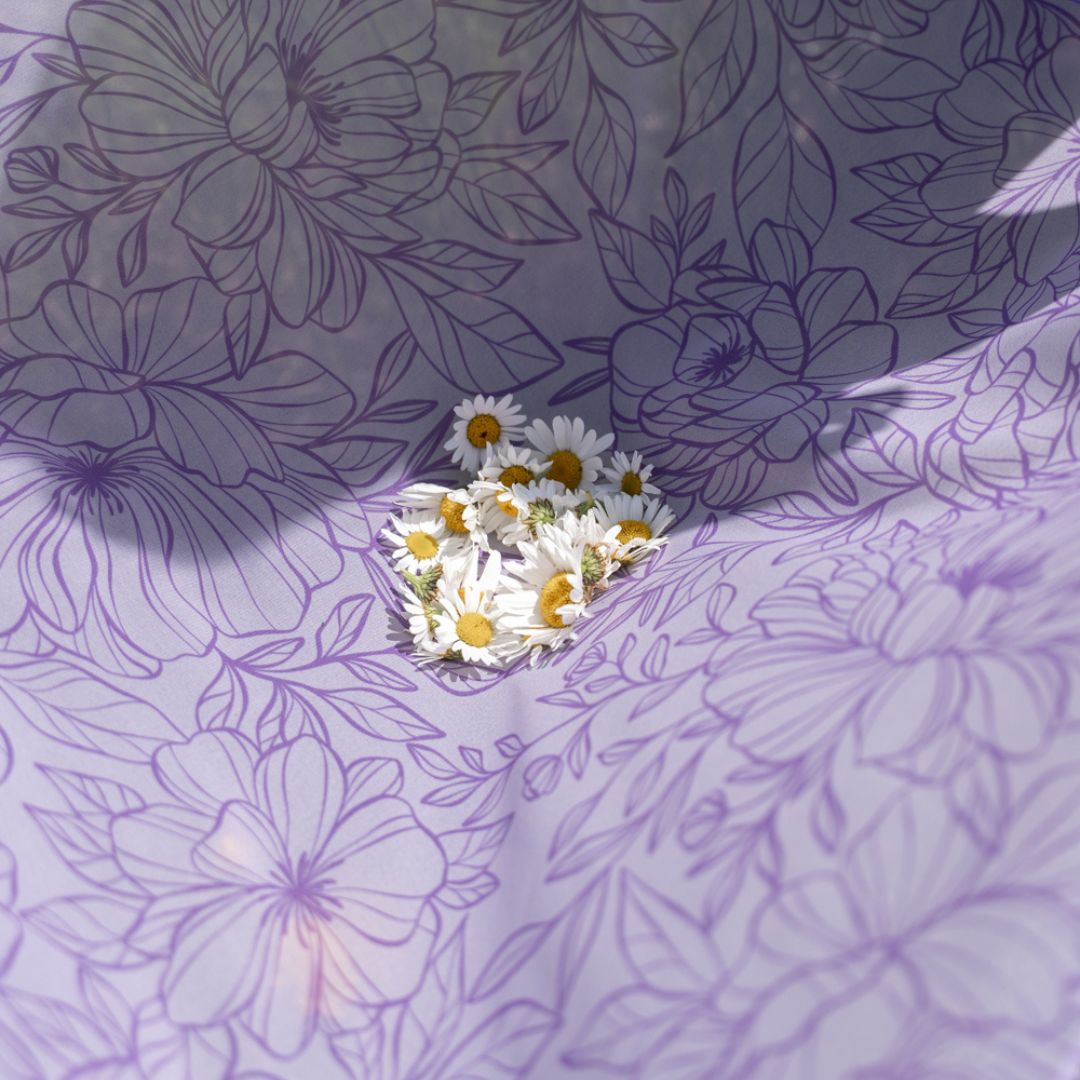 Playcycle speeldoek groot - 95cm - Botanicals Lila