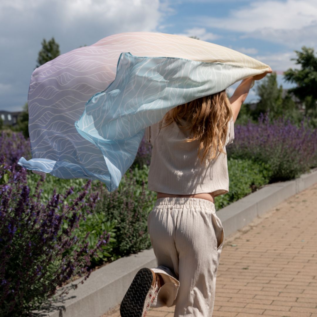 Playcycle speeldoek groot - 95cm - Botanicals Lichtrood