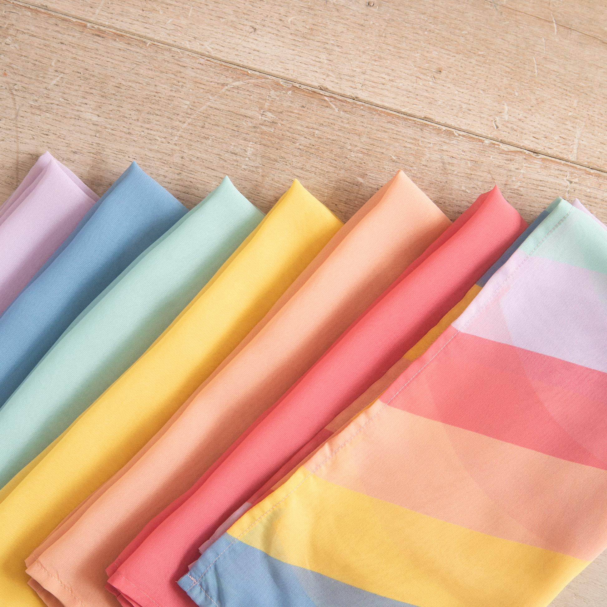Pastel speeldoeken set klein + waves speeldoek