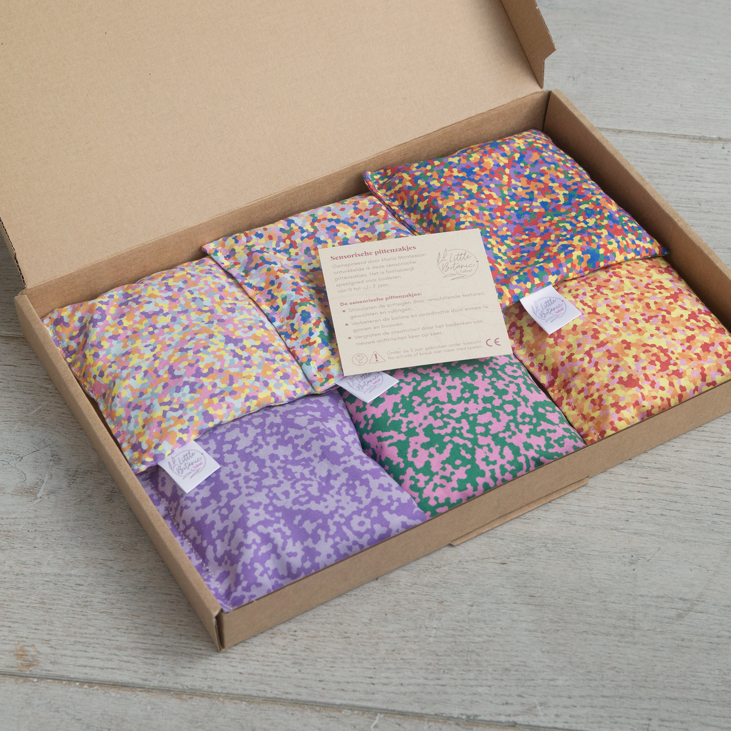 Sensorische pittenzakjes - Confetti set - 6 stuks