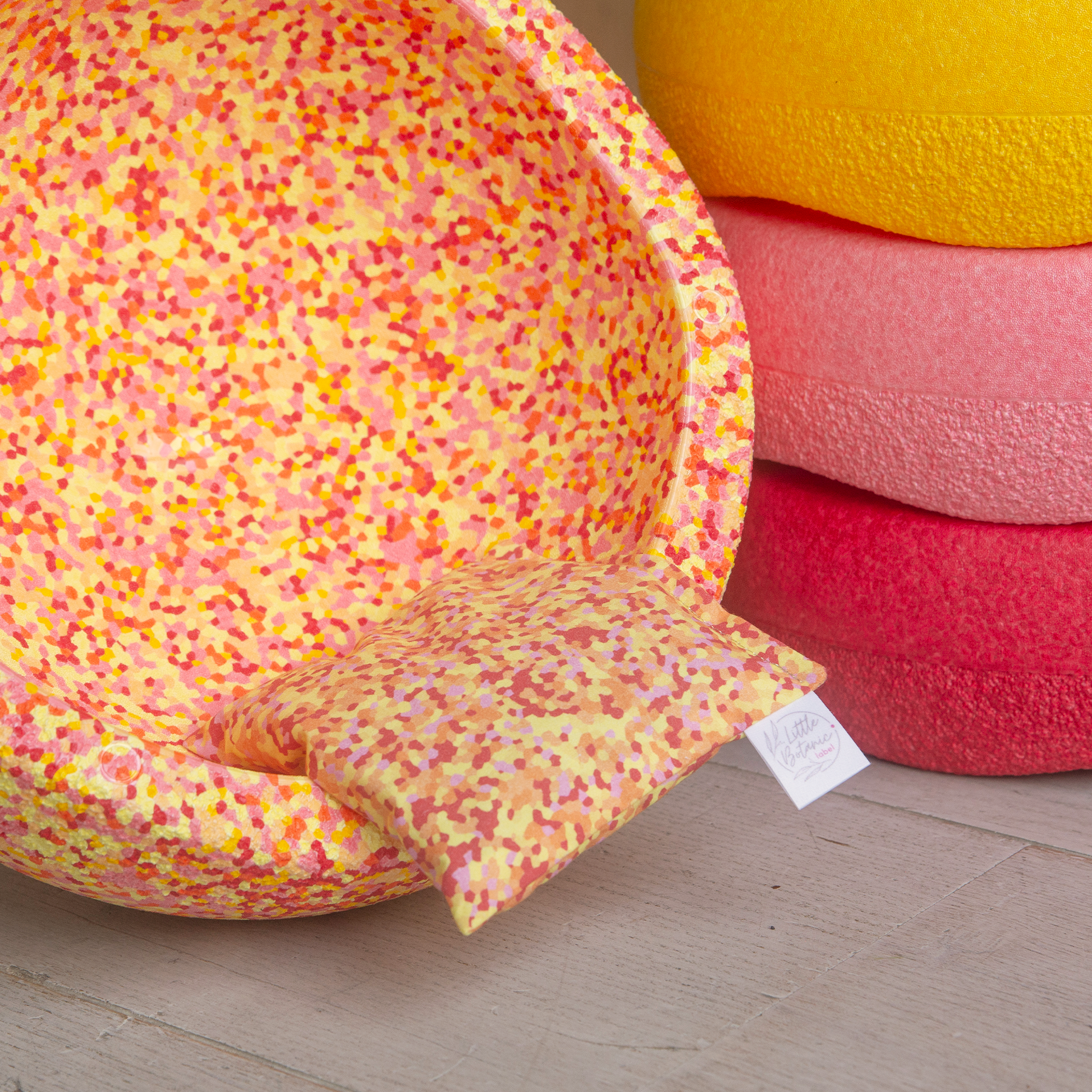 Super warm confetti pittenzakje met stapelstein