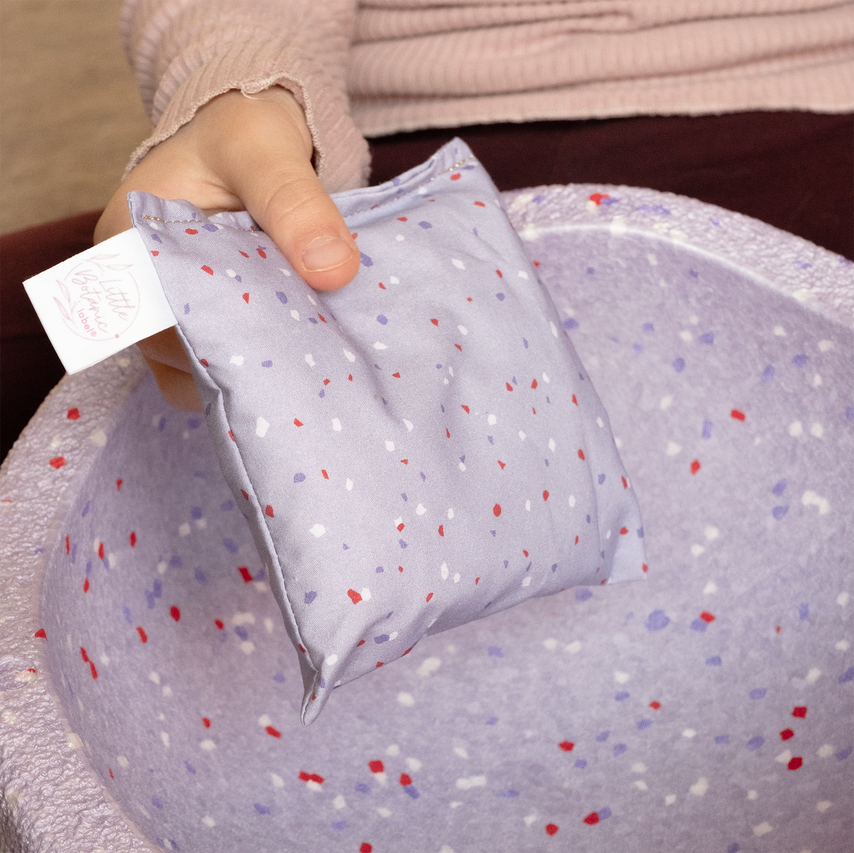 Stapelstein pittenzakjes - pastel + Winter special violet + red confetti - 8 stuks
