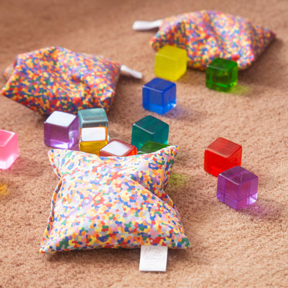 Sensorische pittenzakjes - Confetti set - 6 stuks