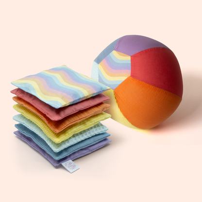 Sensorische ballonbal & pittenzakjes set - Pastel (pre-order week 2)