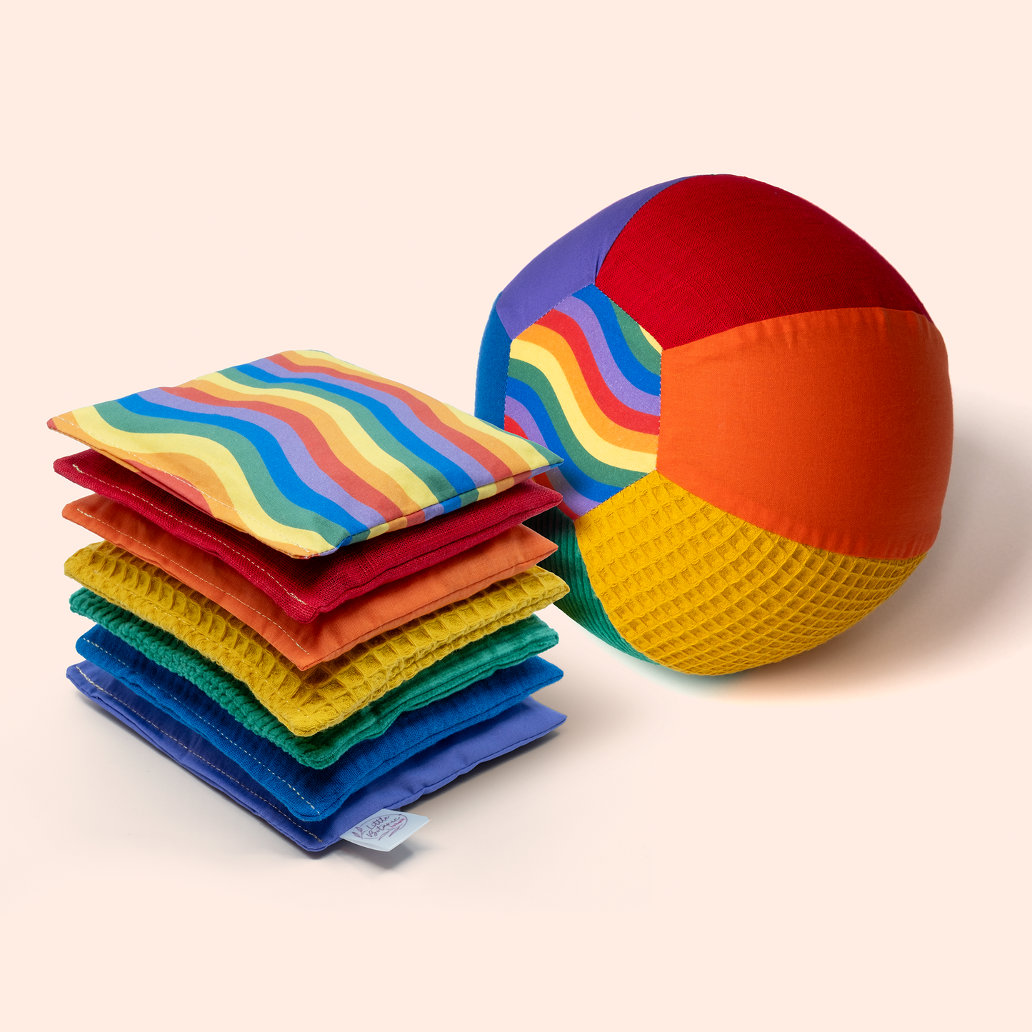 Sensorische ballonbal & pittenzakjes set - Regenboog PRE-ORDER (levering week 48)