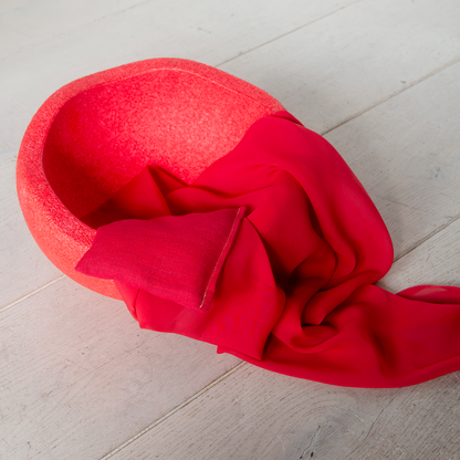 Playcycle speeldoek klein - 30cm - met houten ring - rood