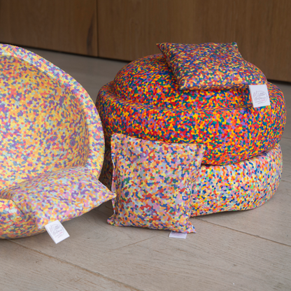 Confetti pittenzakjes met confetti stapelstenen
