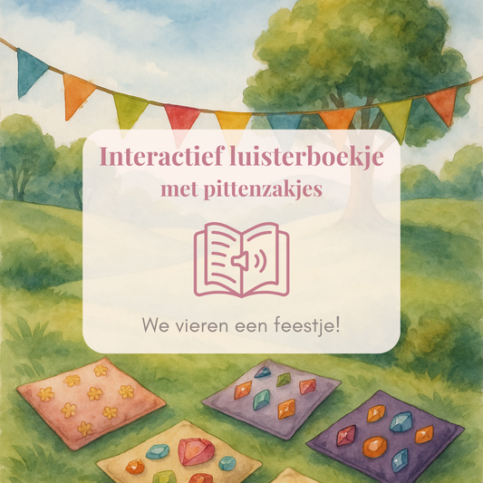 Interactief luisterboekje met pittenzakjes - we vieren een feestje