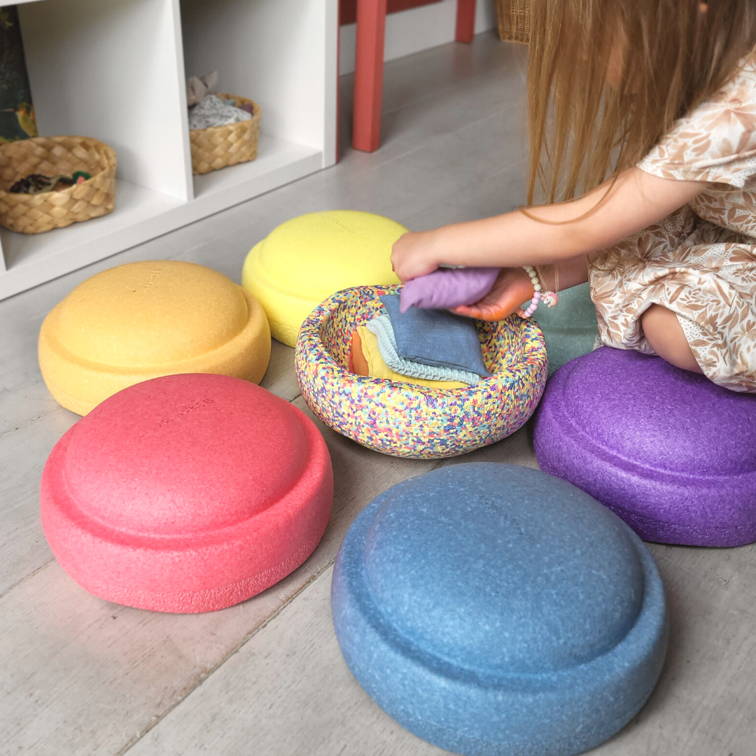 Sensorische pittenzakjes - Pastel - 6 stuks