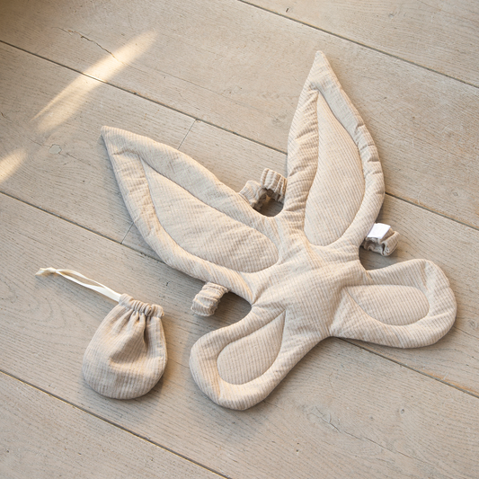 Verkleed vleugels shimmer - Soft Taupe